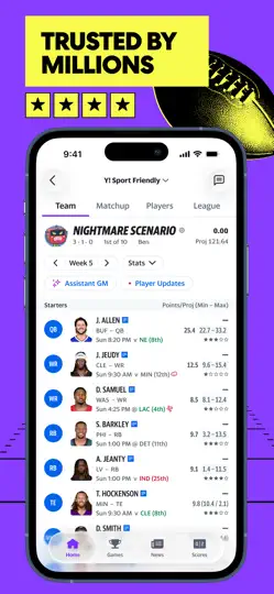 Yahoo Fantasy Sports: NBA, MLB iPhone Ekran Görüntüsü 4
