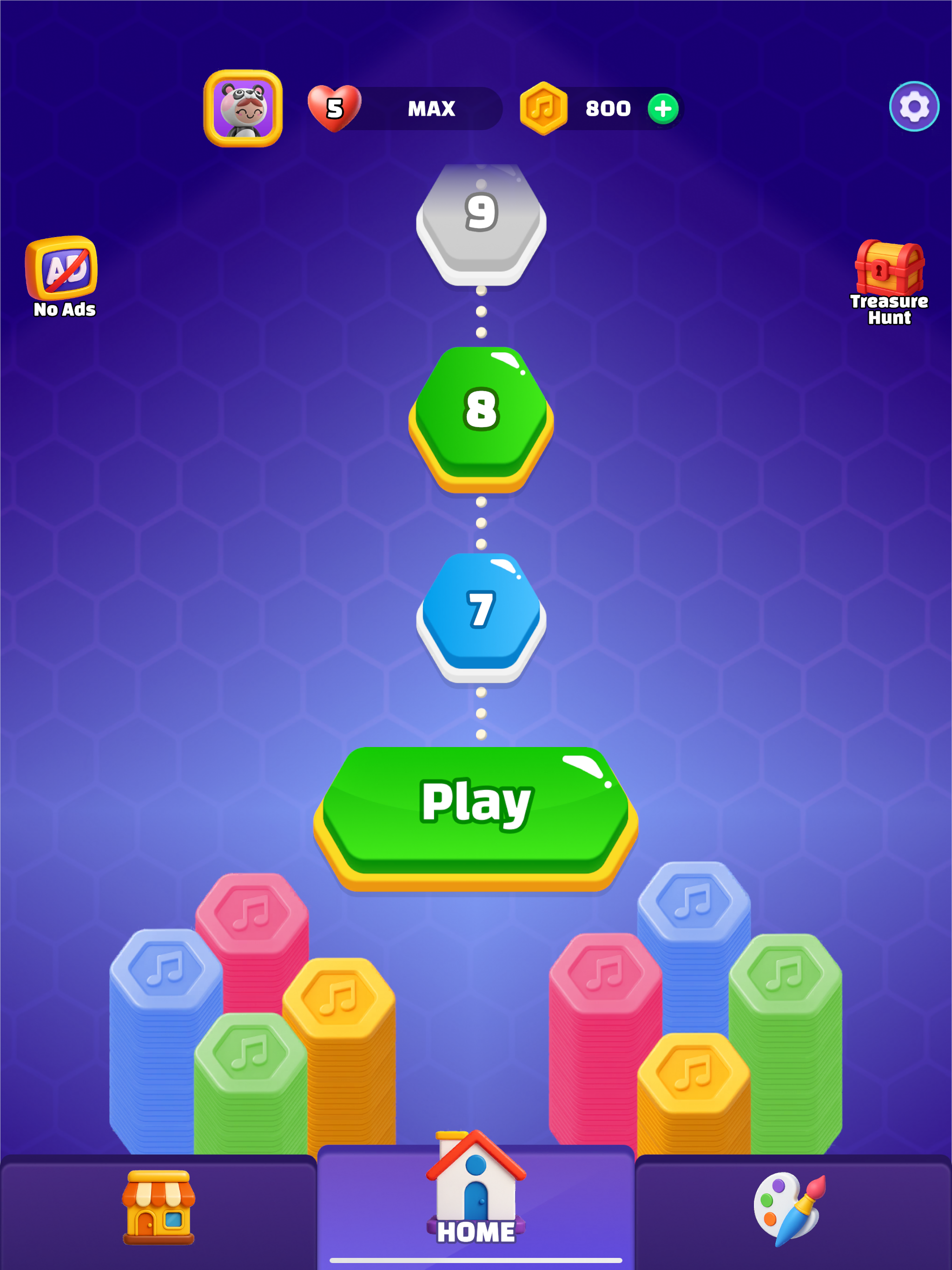 Hexa Block Away: Melody Puzzle