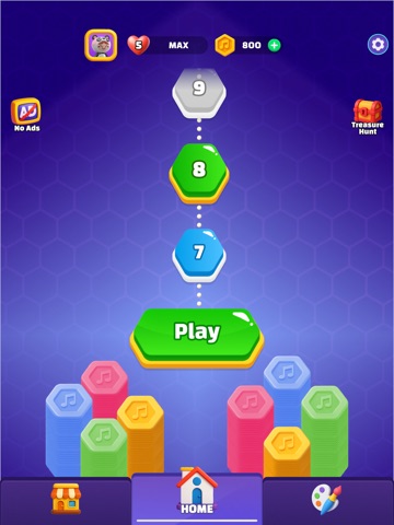 Hexa Block Away: Melody Puzzle iPad screenshot
