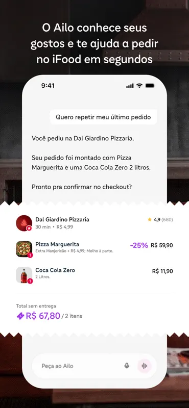 Ailo: IA de delivery do iFood screenshot 2 of 7