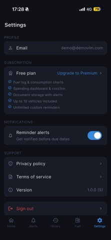 Vehicle Life Manager screenshot