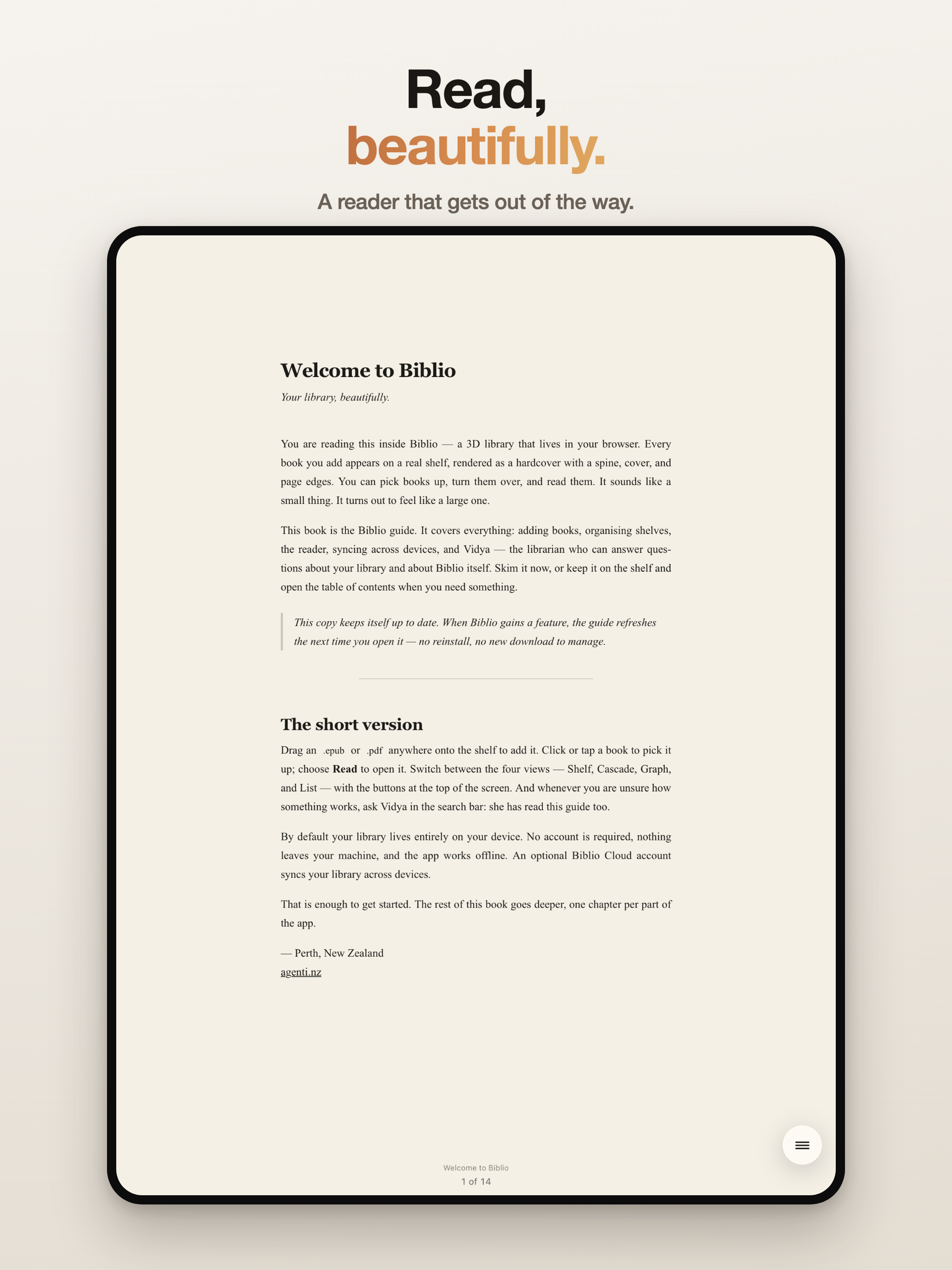 Biblio.ink: 3D Bookshelf screenshot 12
