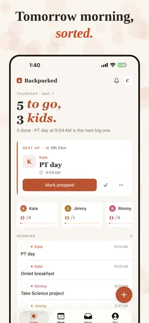 Backpacked Family Organizer screenshot 1