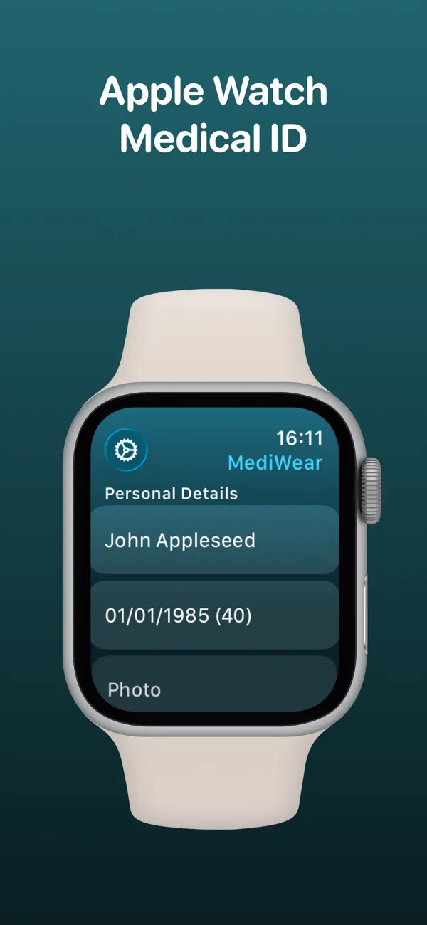 Screenshot #1 pour MediWear: Medical ID for Watch
