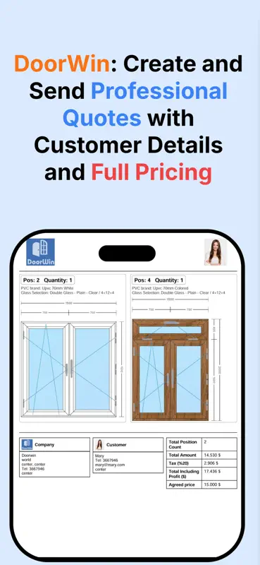 Doorwin: PVC Aluminum Drawing screenshot 5 of 6