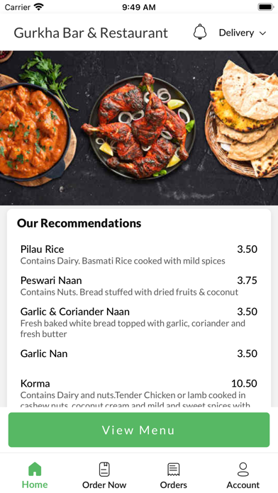 Gurkha Bar & Restaurant. Screenshot