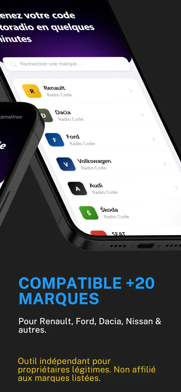 Screenshot #2 pour Récupérer Code Autoradio
