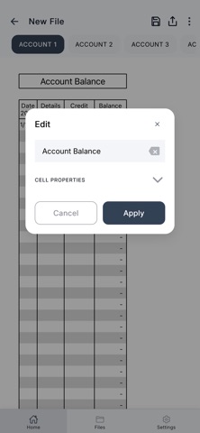 Account Statement iPhone screenshot