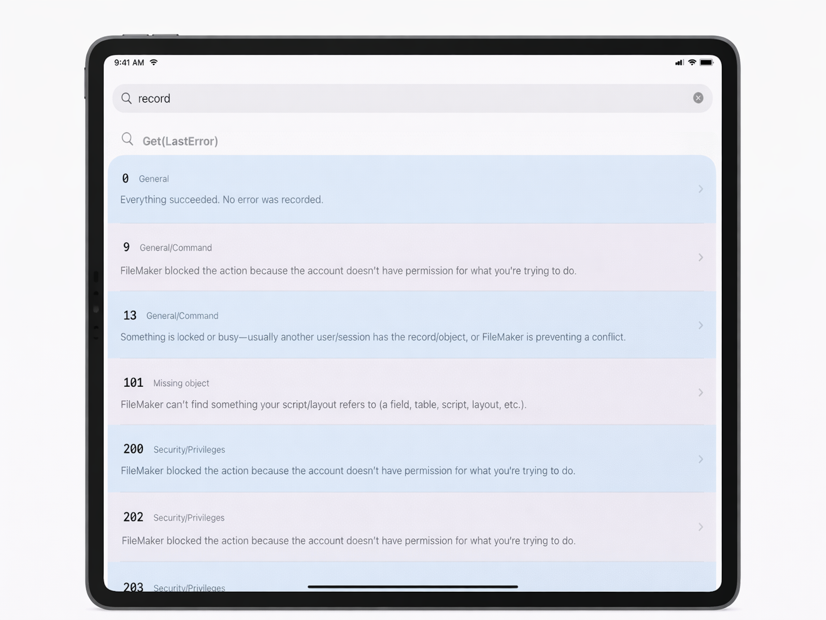 FileMaker Reference