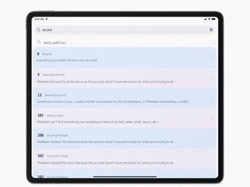 FileMaker Reference iPad screenshot