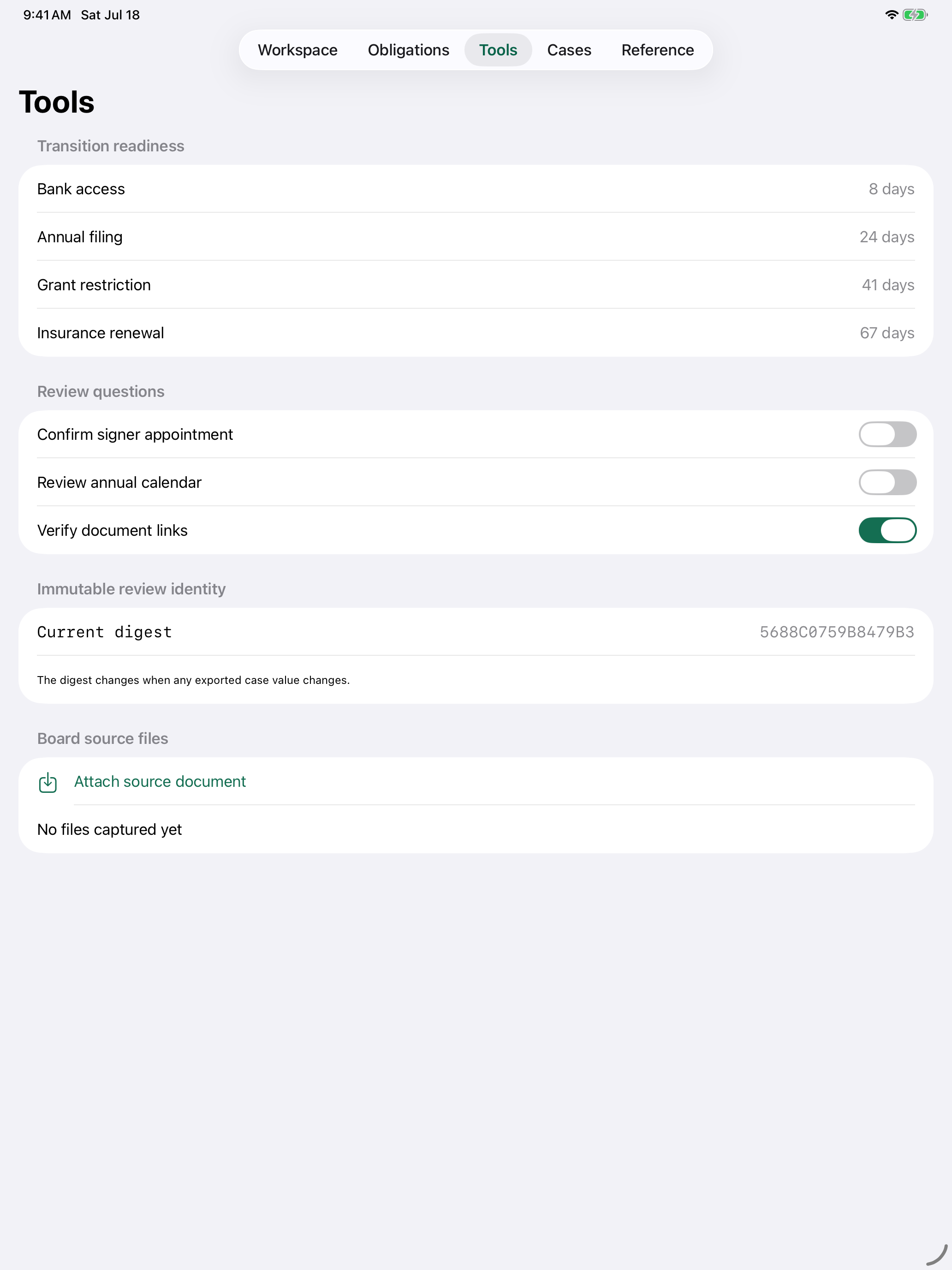 RoleCairn: Board Handoff iPad screenshot 3 of 4