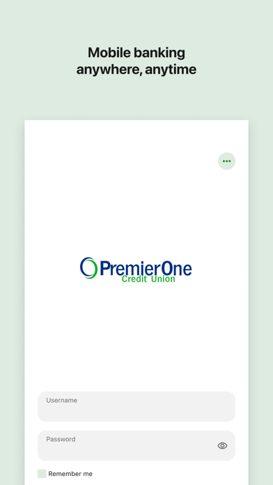 PremierOne Credit Union Screenshot