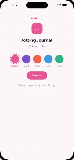 Capture d'écran de Jotting Journal sur iPhone 6