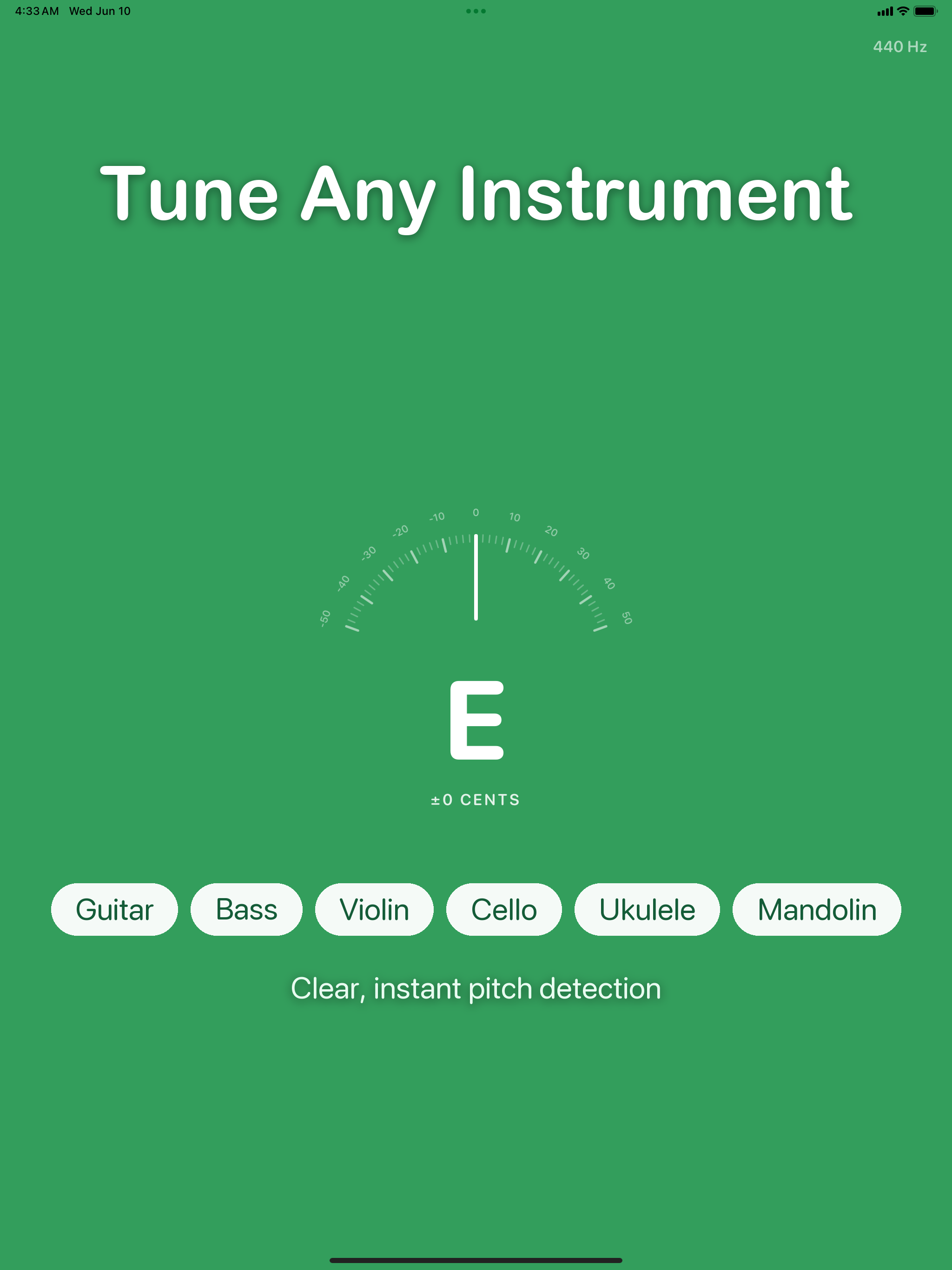 Tuner: Guitar, Violin & Bass