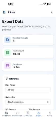 ZScan: AI Receipt Scanner screenshot