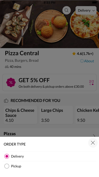 Pizza Central Sheffield Screenshot