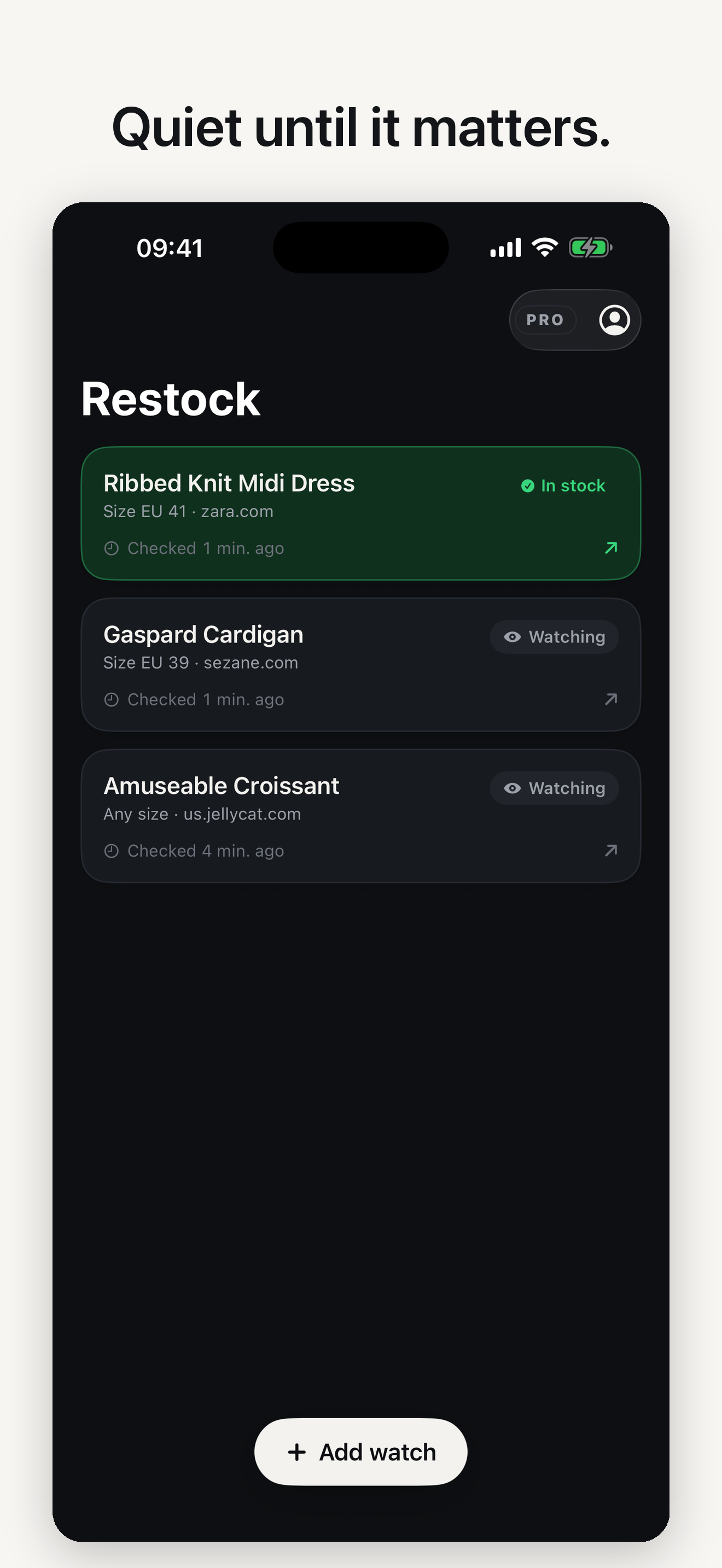 Restock: Stock Alerts screenshot 4