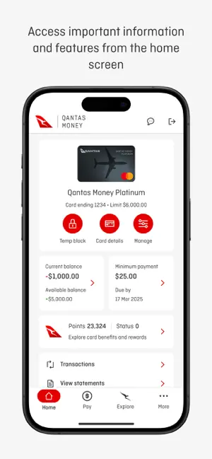 Qantas Money Credit Cards iPhone screenshot 2