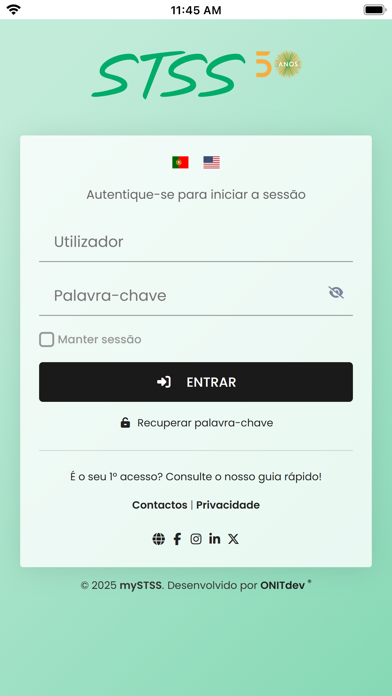 mySTSS app screenshot