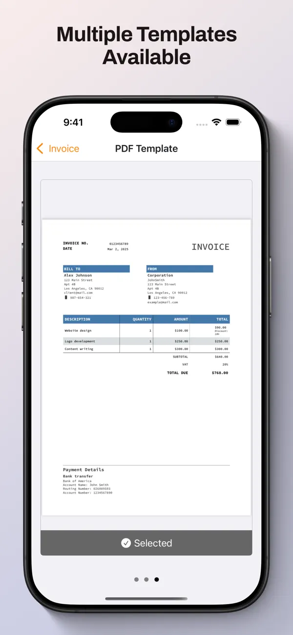 Screenshot #2 pour Invoice maker, Quote builder