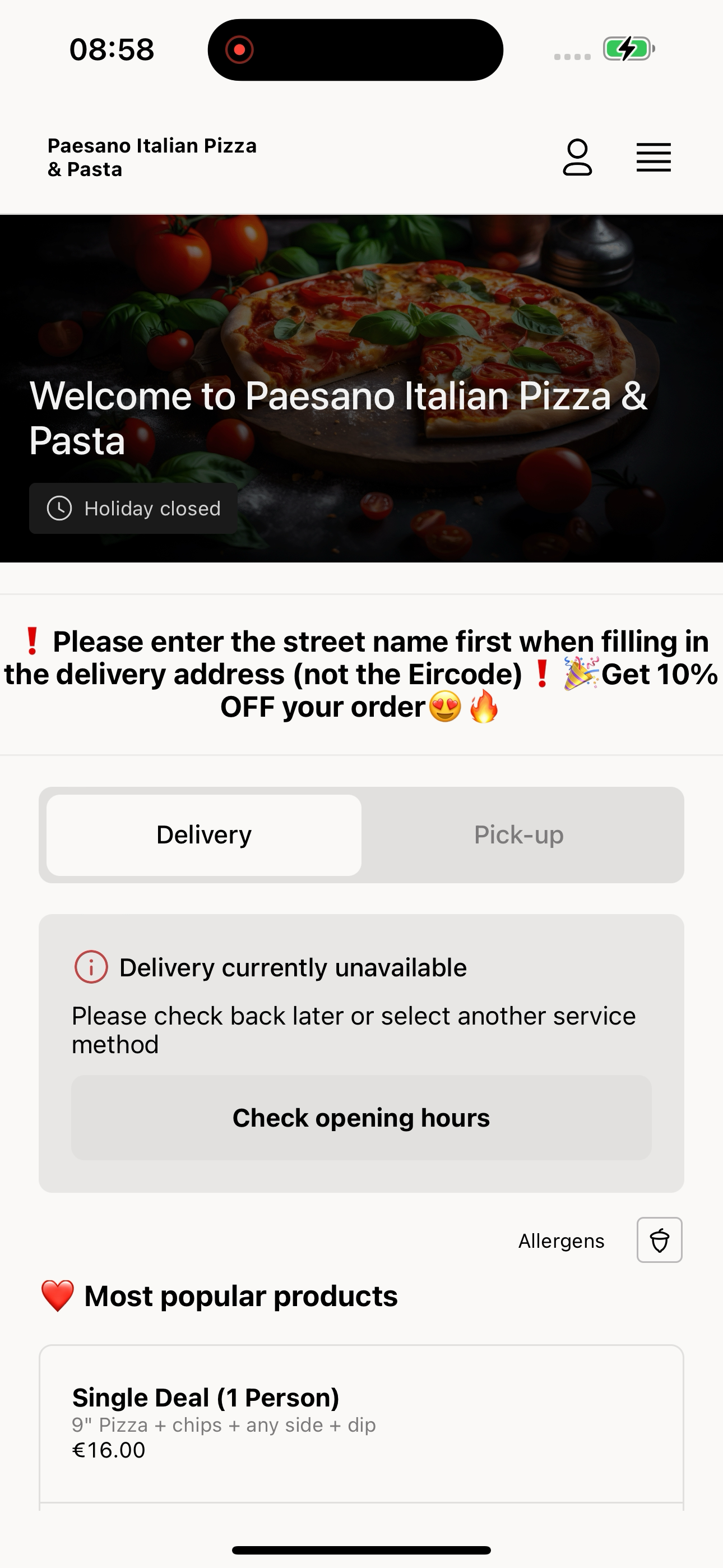 Paesano Italian Pizza & Pasta screenshot 5