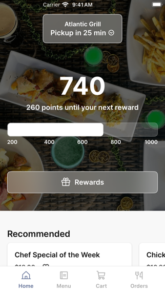 Atlantic Grill app screenshot