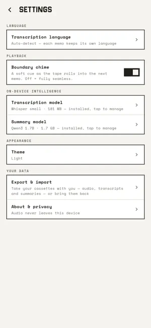 Diktafon: Voice Memos on Tape screenshot 3