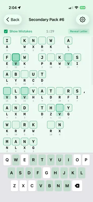 Cryptograms by Lex.Games screenshot 2