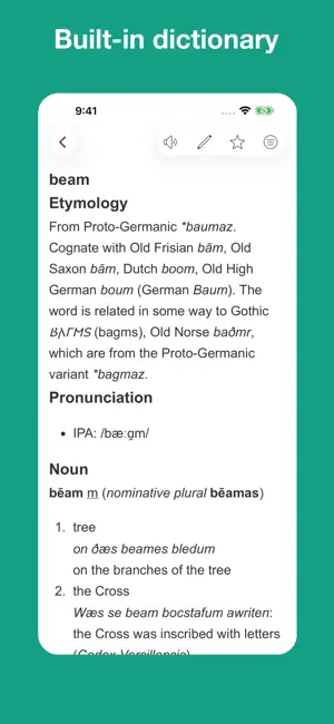 Old English Etymology screenshot 3