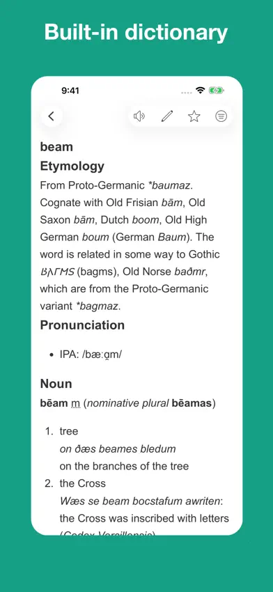 Old English Etymology screenshot 3