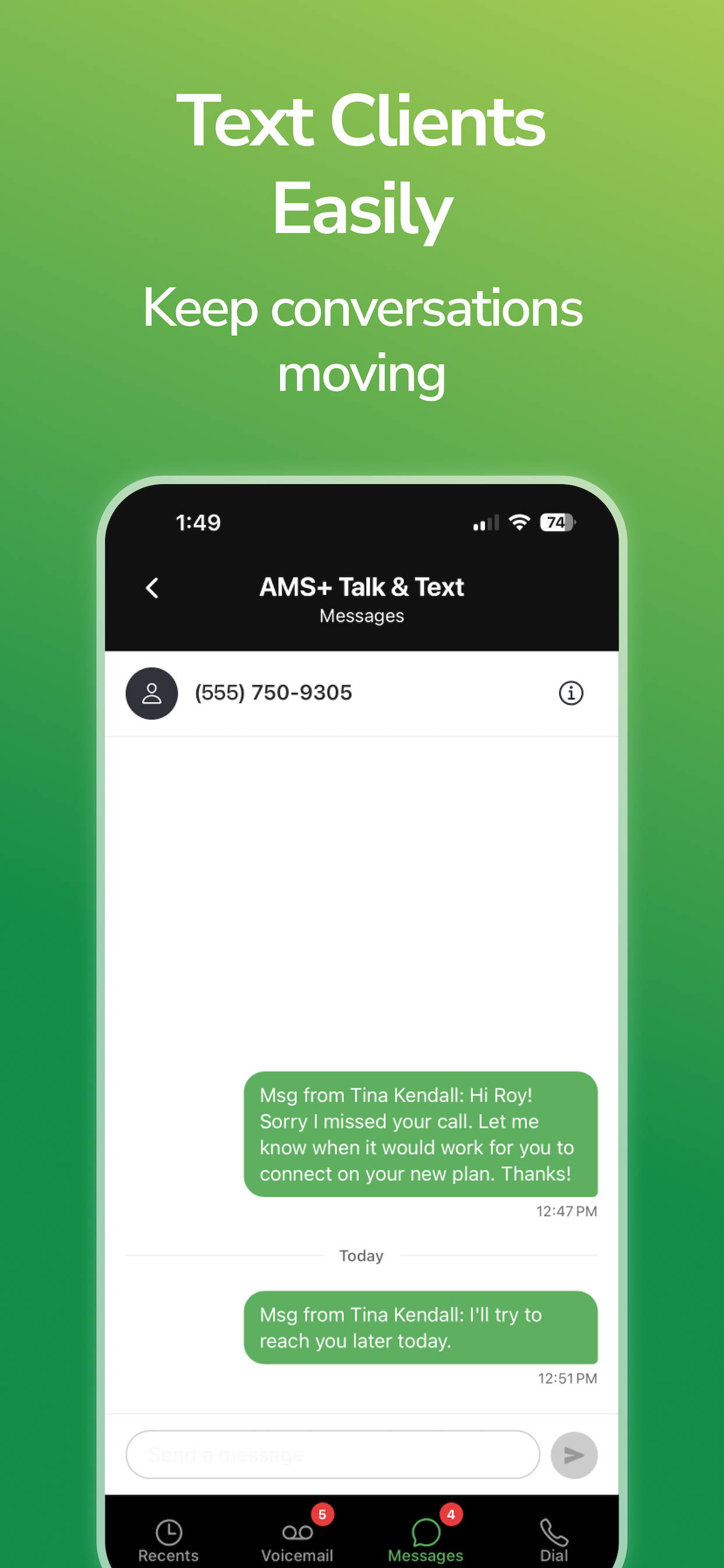 AMS+ Talk & Text
