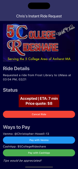 5 College Rideshare Screenshot 8 of 9