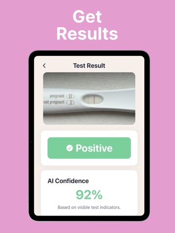 Pregnancy test checker: Bebela iPad screenshot