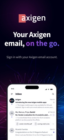 Axigen iPhone screenshot