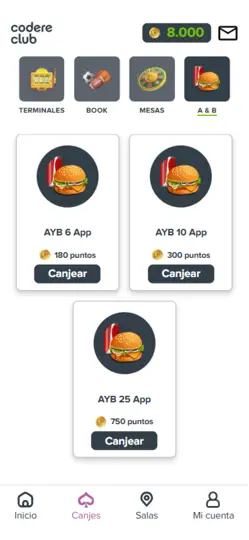 Captura de pantalla de Codere Club MX en iPhone 3