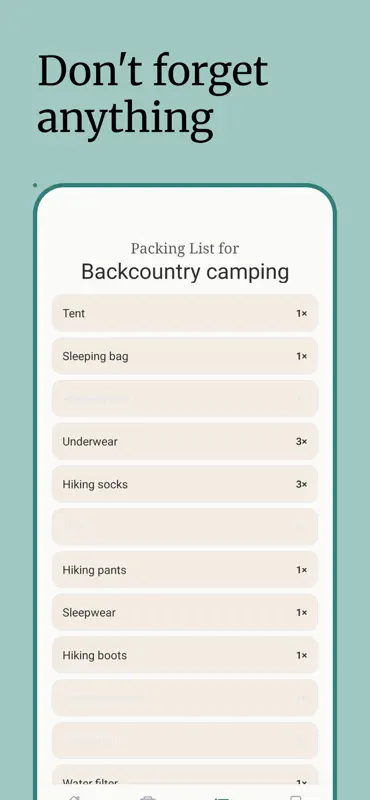 Trip Packing List Manager screenshot 3 of 5