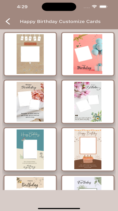 Happy Birthday Customize Cards Screenshot
