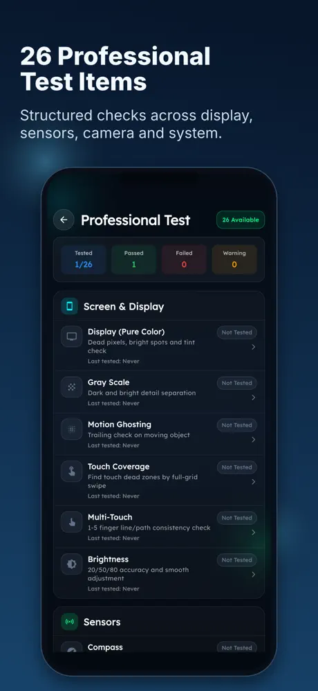 Phone Diagnostics Expert 手机硬件检测应用截图