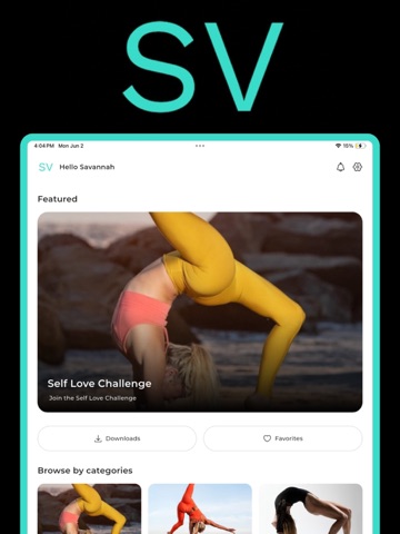 Susie Vanessa Yoga iPad screenshot