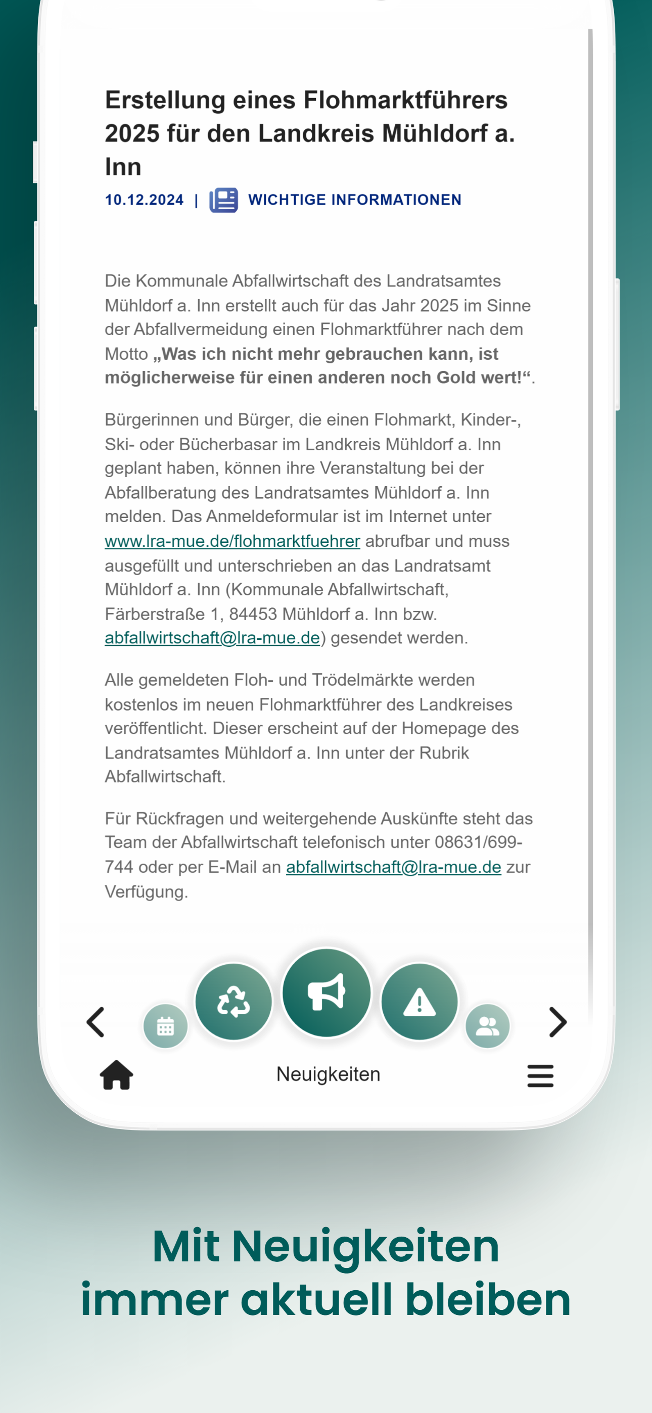 Mühldorf am Inn Abfall-App