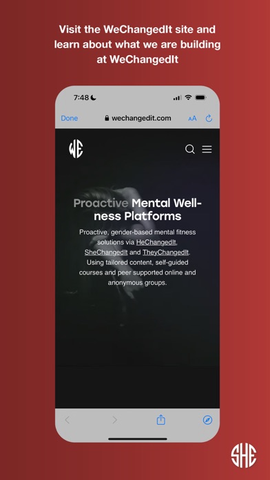 SheChangedIt: Mental Wellness Screenshot