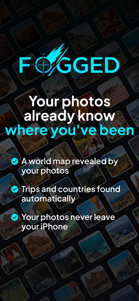 Fogged: Travel Photo Map screenshot 1