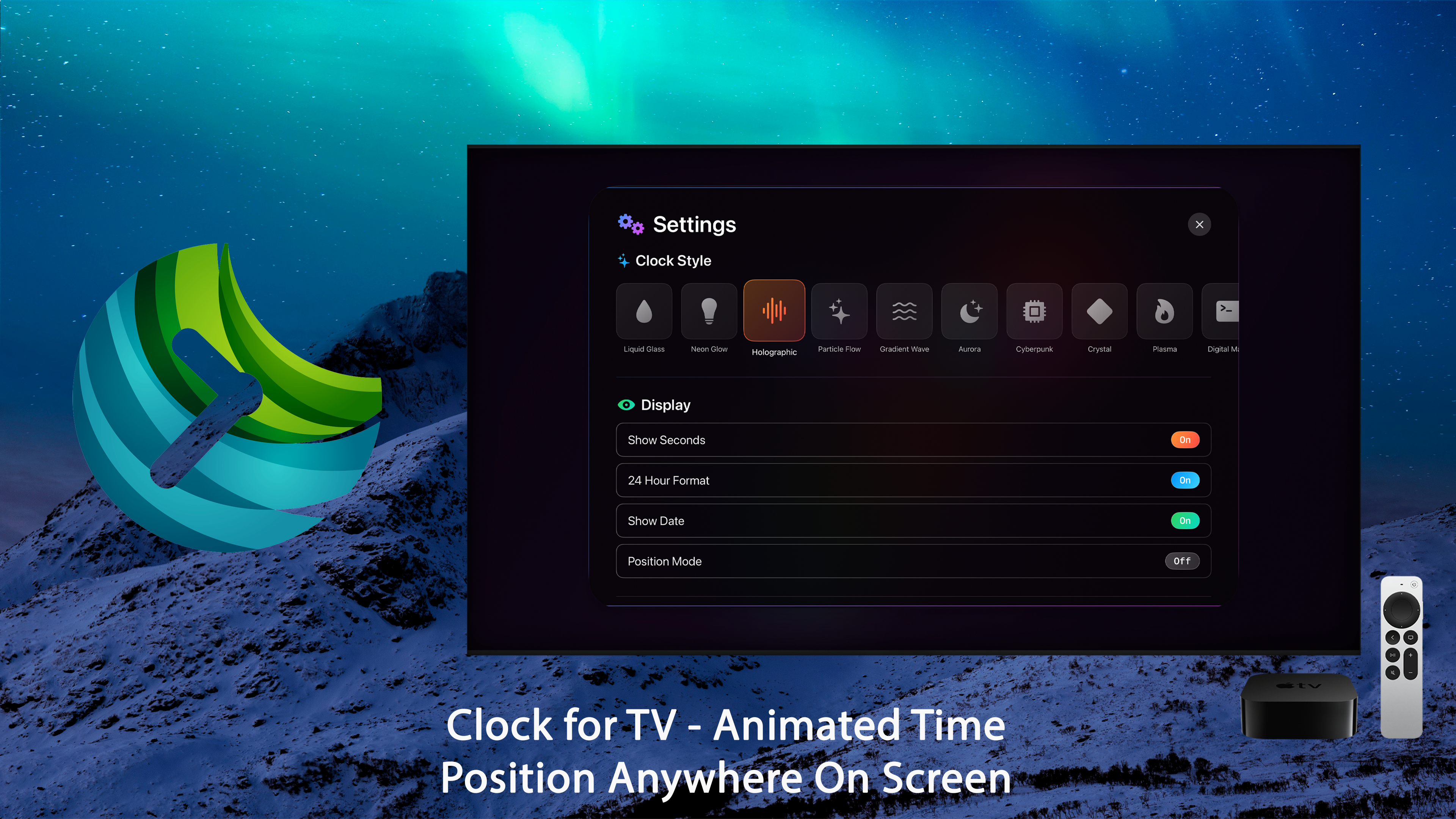Clock for TV - Time & Weather screenshot 4