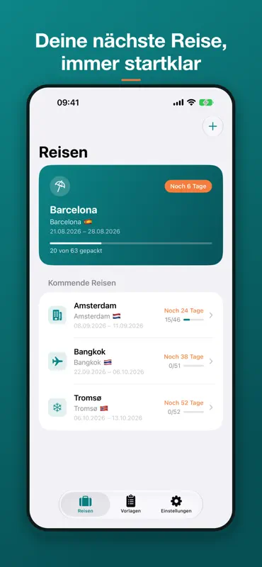 TravelSheet: Smarte Packliste screenshot 3 of 9