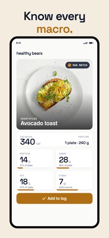 Healthy Bears. Calorie Counter screenshot
