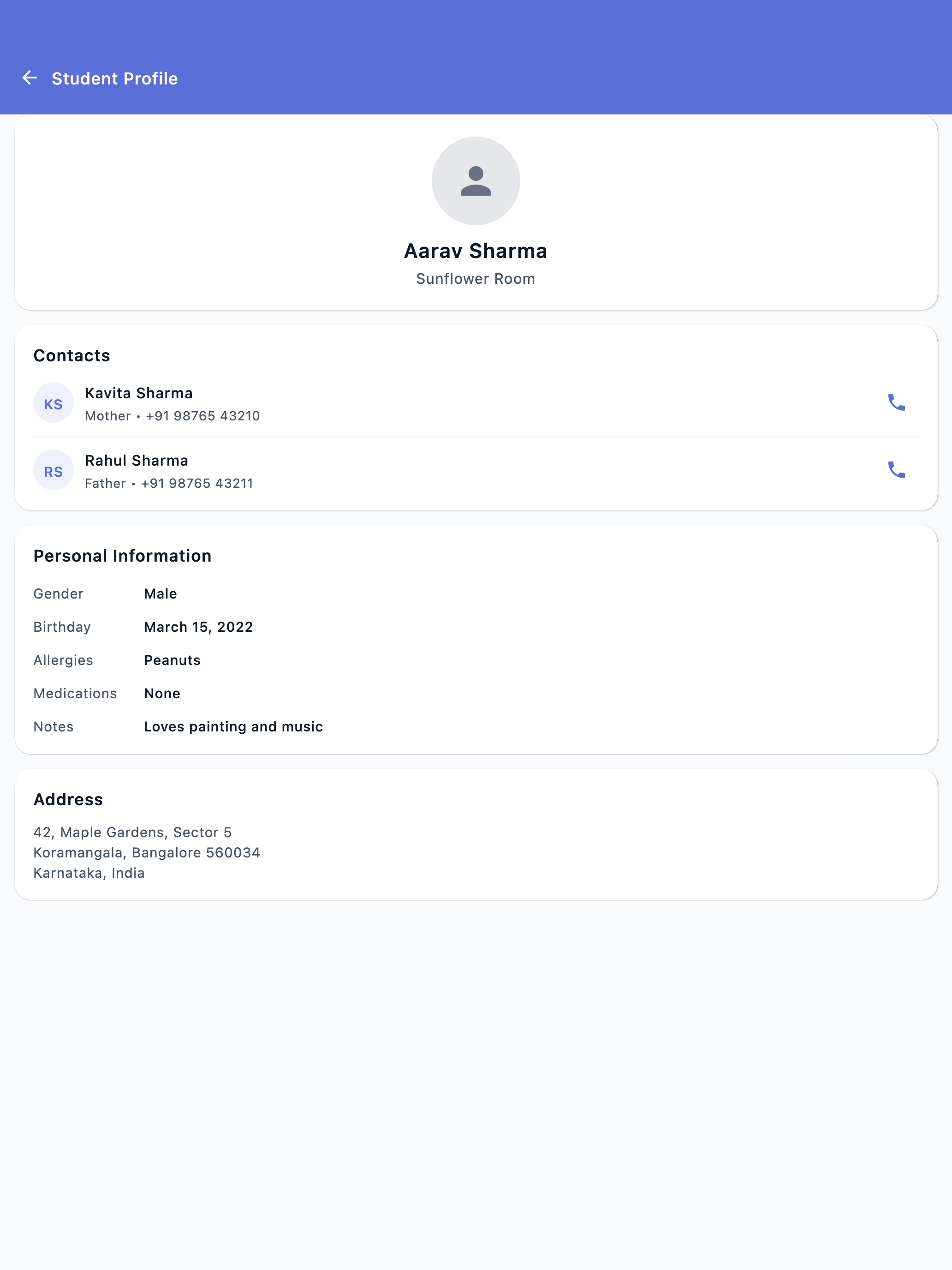 EarlyMoments Staff App
