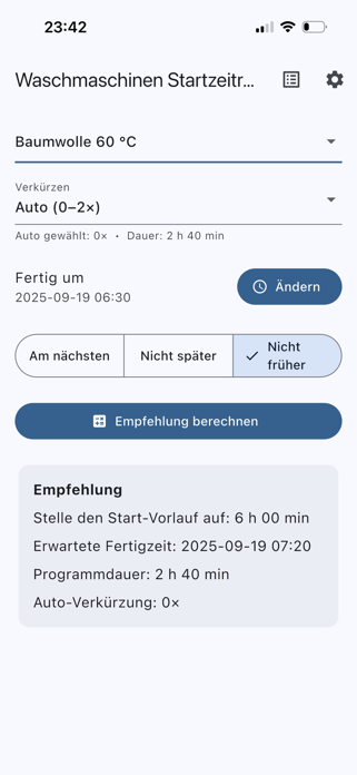 Waschzeit Screenshot 1 of 2
