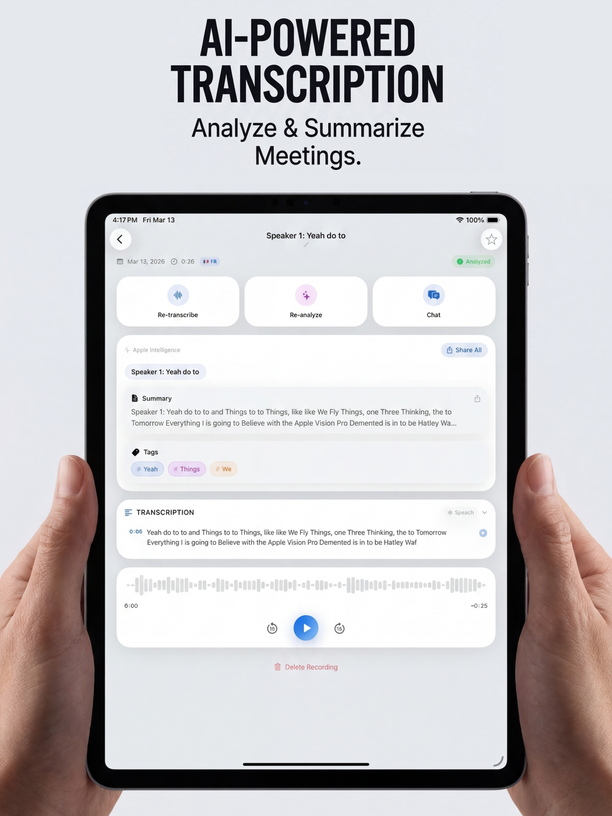 Note Taker AI - 100% local