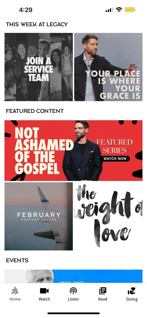 Screenshot #2 pour The Legacy Church App