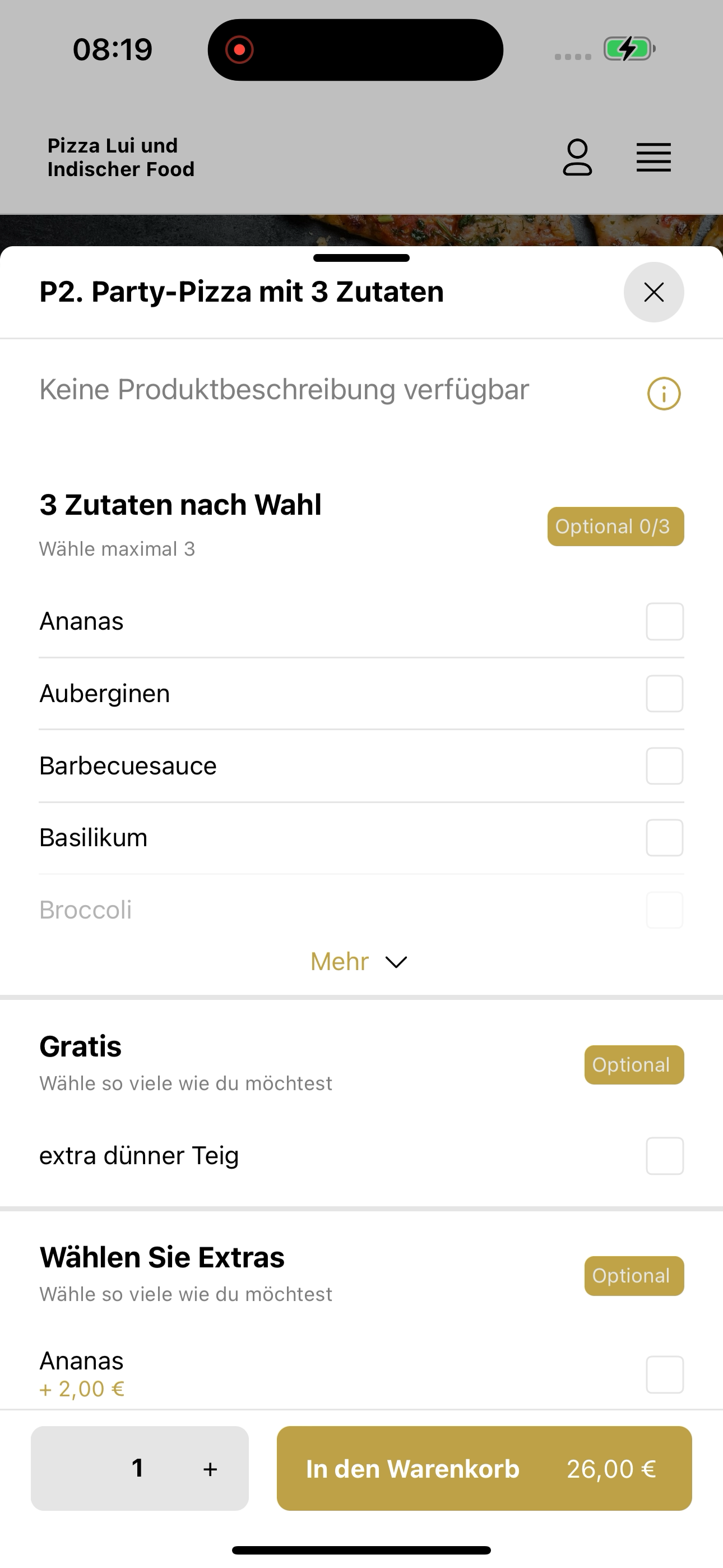 Pizza Lui und Indischer Food screenshot 7